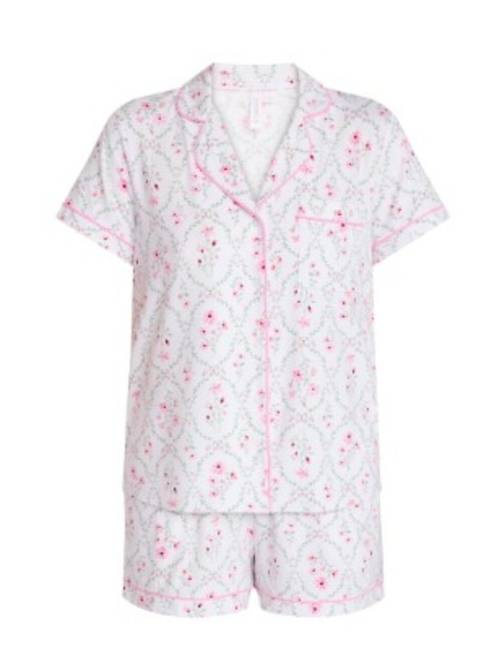 Joyspun Women’s Dreamy Soft Collection Knit Top and Shorts Pajama Set, Size XS